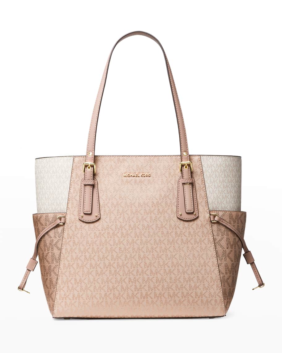 MICHAEL KORS: Voyager Michael bag in grained leather - Beige