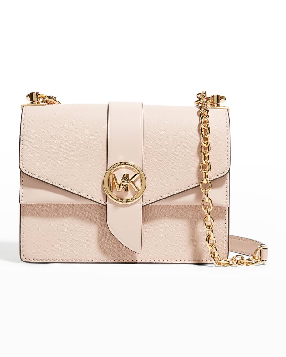 Michael Kors Women's Small Saffiano Leather Envelope Crossbody Bag - Natural - Shoulder Bags