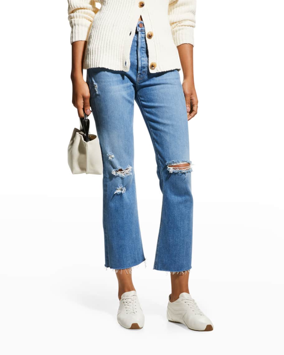 MOTHER The Tripper Ankle Fray Jeans | Neiman Marcus