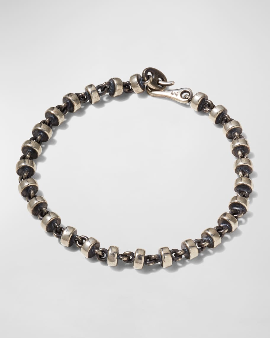 M. Cohen Men s Omni Oxidized Silver Bead Bracelet Neiman Marcus
