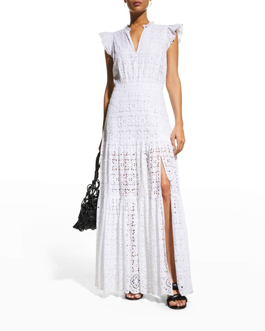 Veronica Beard Satori Eyelet Maxi Dress | Neiman Marcus