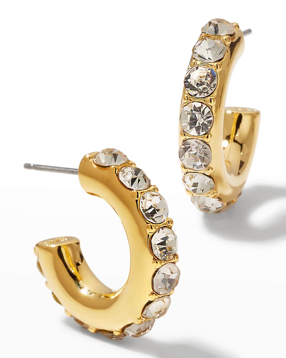 Kenneth jay pave deals huggie hoop earrings