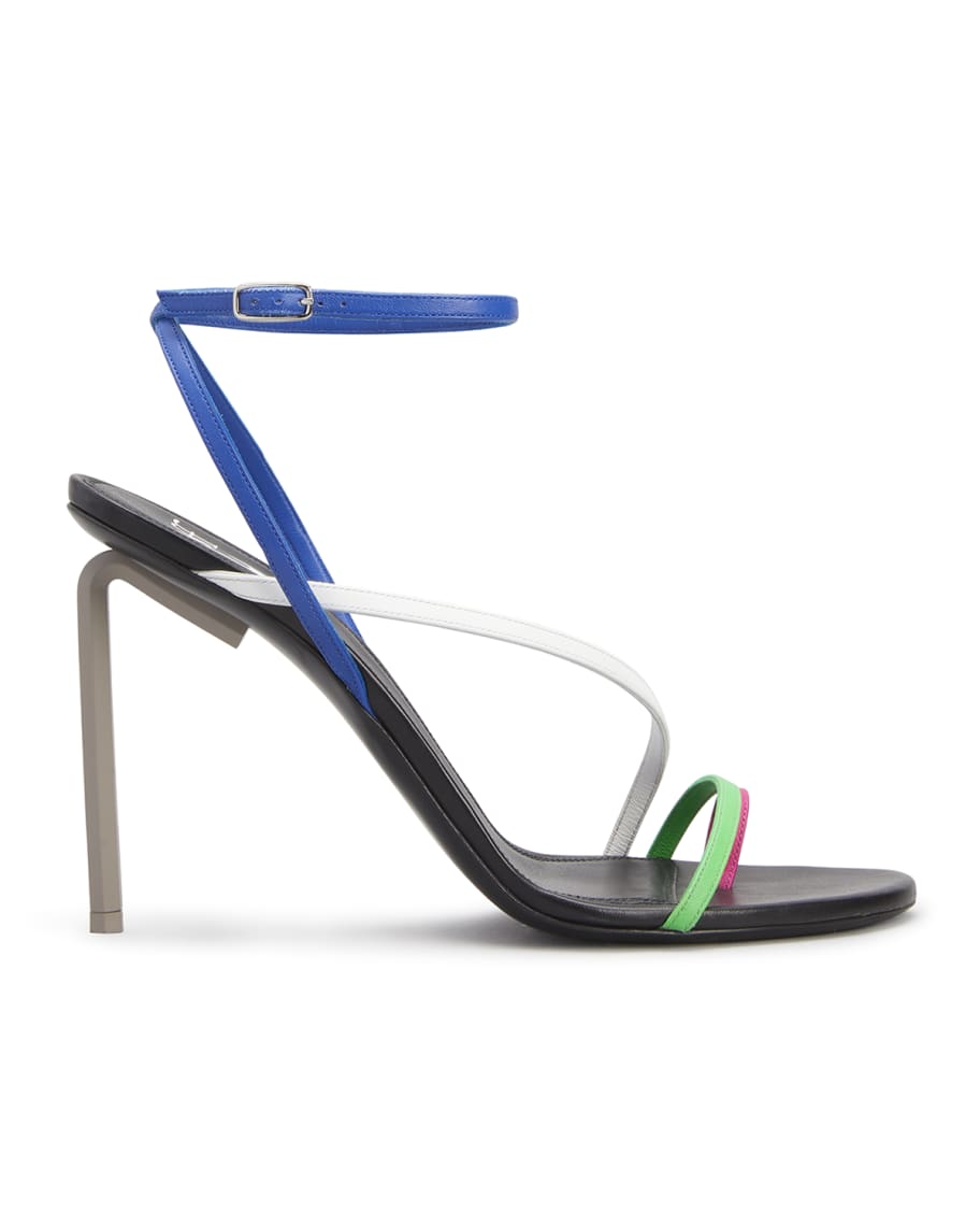 Off-White Allen Colorblock Leather Stiletto Sandals | Neiman Marcus