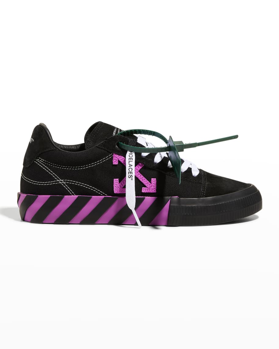 Off-White Vulcanized Bicolor Low-top Sneakers, Black/White, Women's, 35EU, Sneakers & Trainers Low-top Sneakers