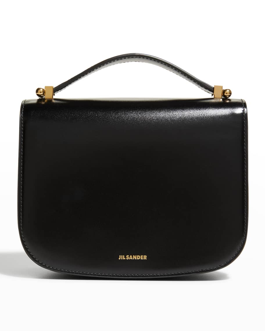 Jil Sander Taos Small Flap Leather Crossbody Bag | Neiman Marcus