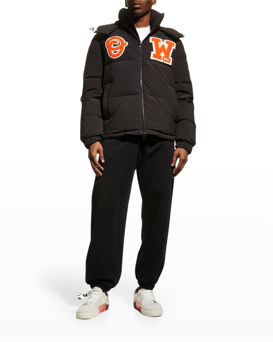 Off-White OW-patch Hooded Puffer Jacket - Farfetch