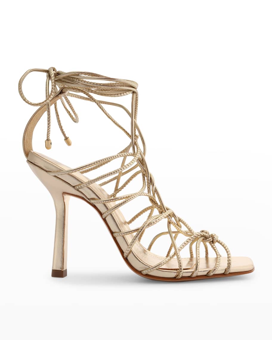 Schutz Heyde Ankle-Tie Sandals | Neiman Marcus