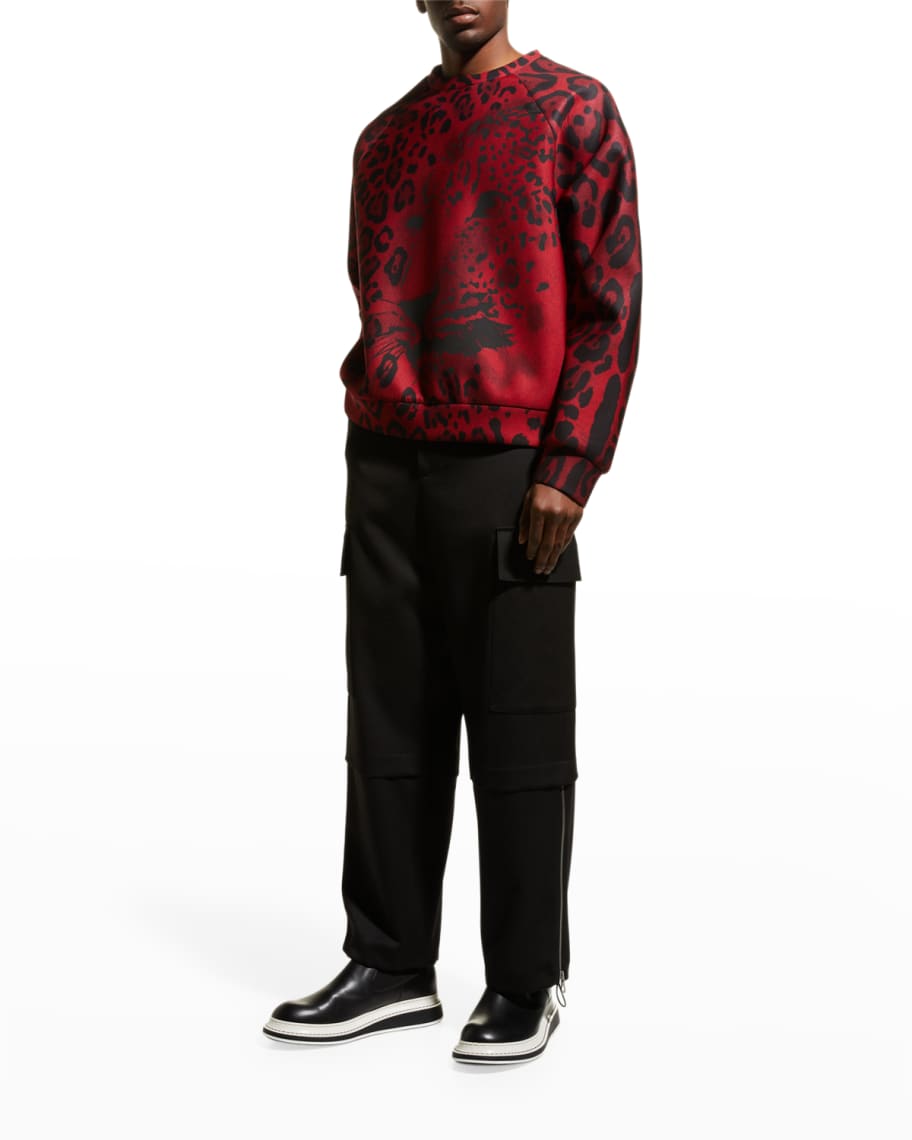 Dolce&Gabbana Men's Tiger Leopard Sweatshirt | Neiman Marcus