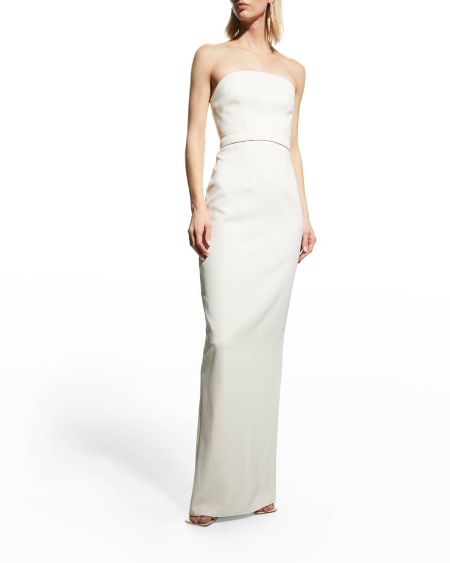 SAFIYAA Azrael strapless stretch-crepe gown