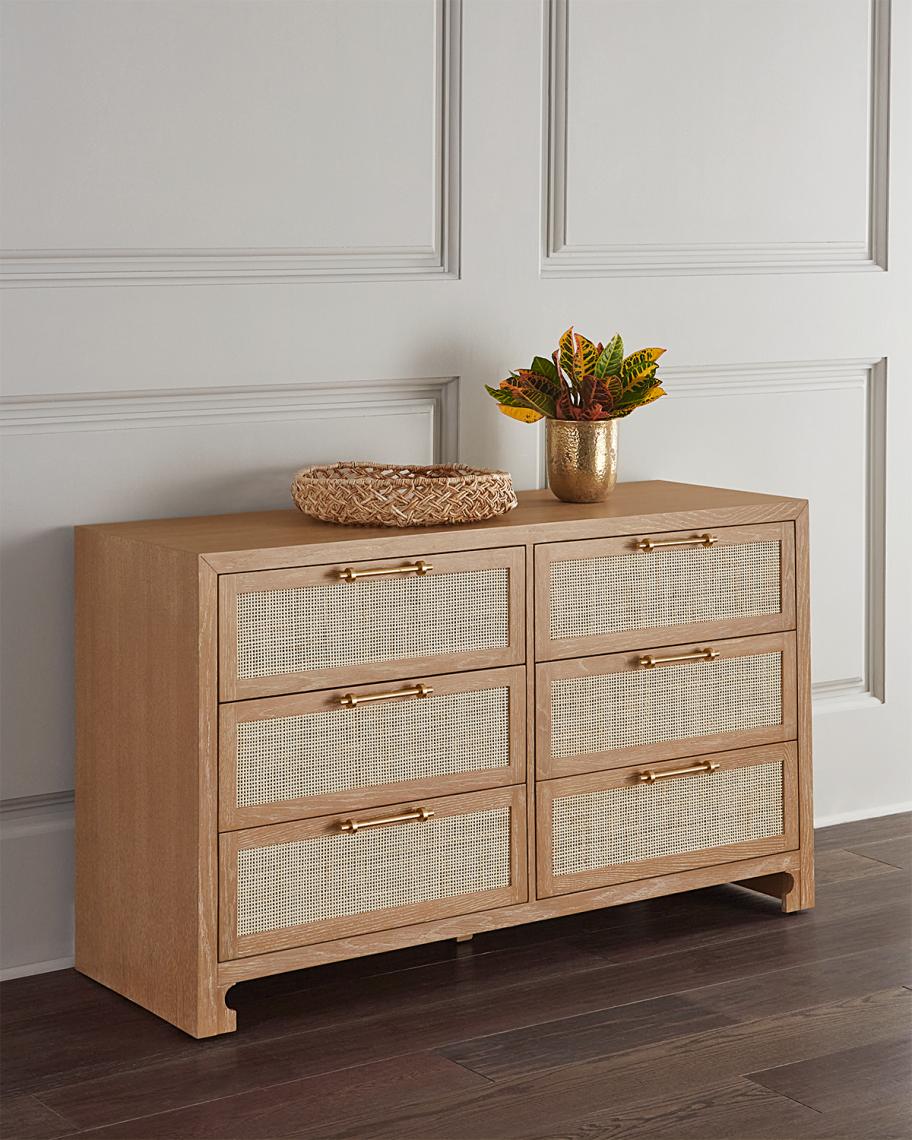 Worlds Away Orla Cane Chest | Neiman Marcus