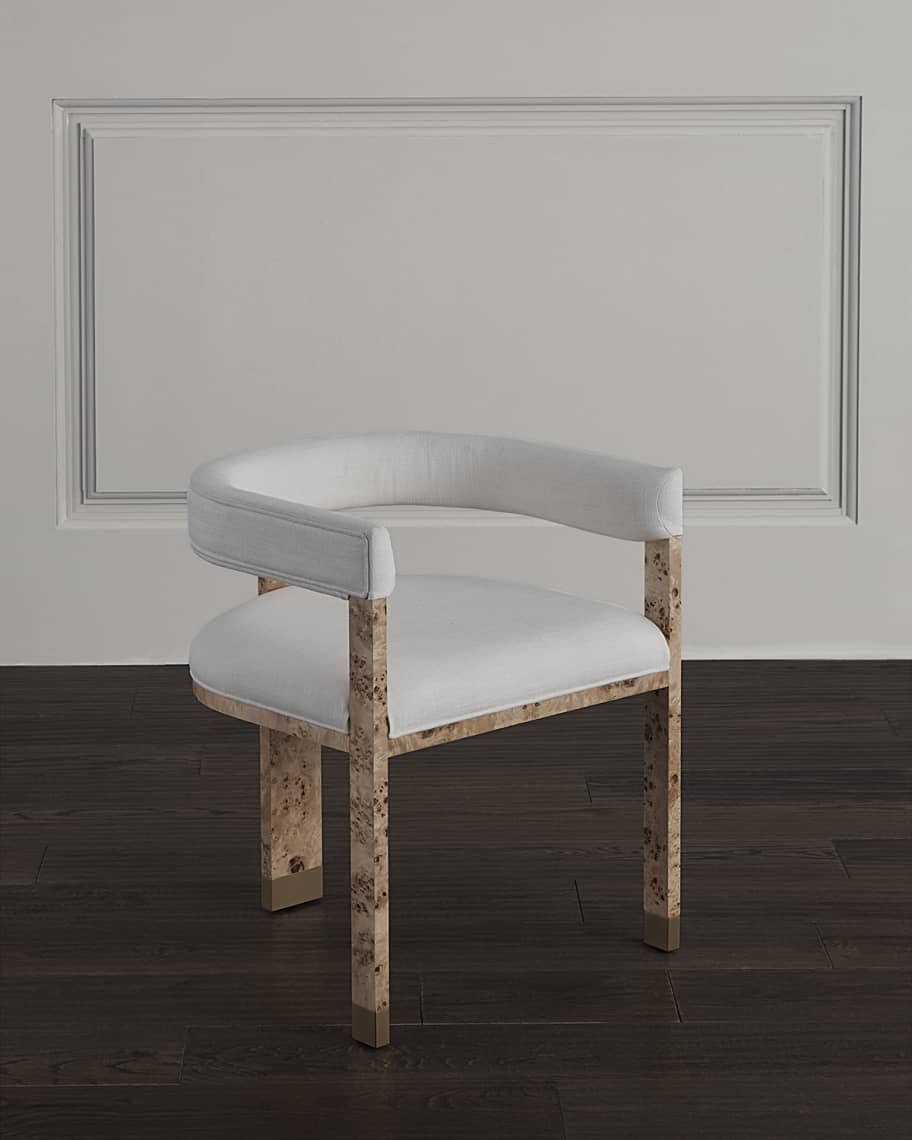 Worlds Away Burlwood Barrel Back Dining Chair Neiman Marcus