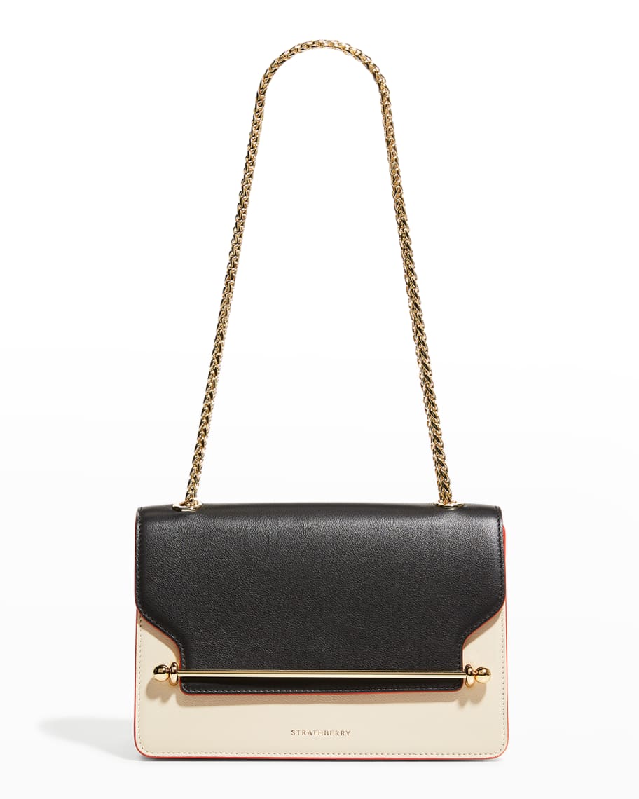 STRATHBERRY Colorblock Leather East-West Shoulder Bag | Neiman Marcus
