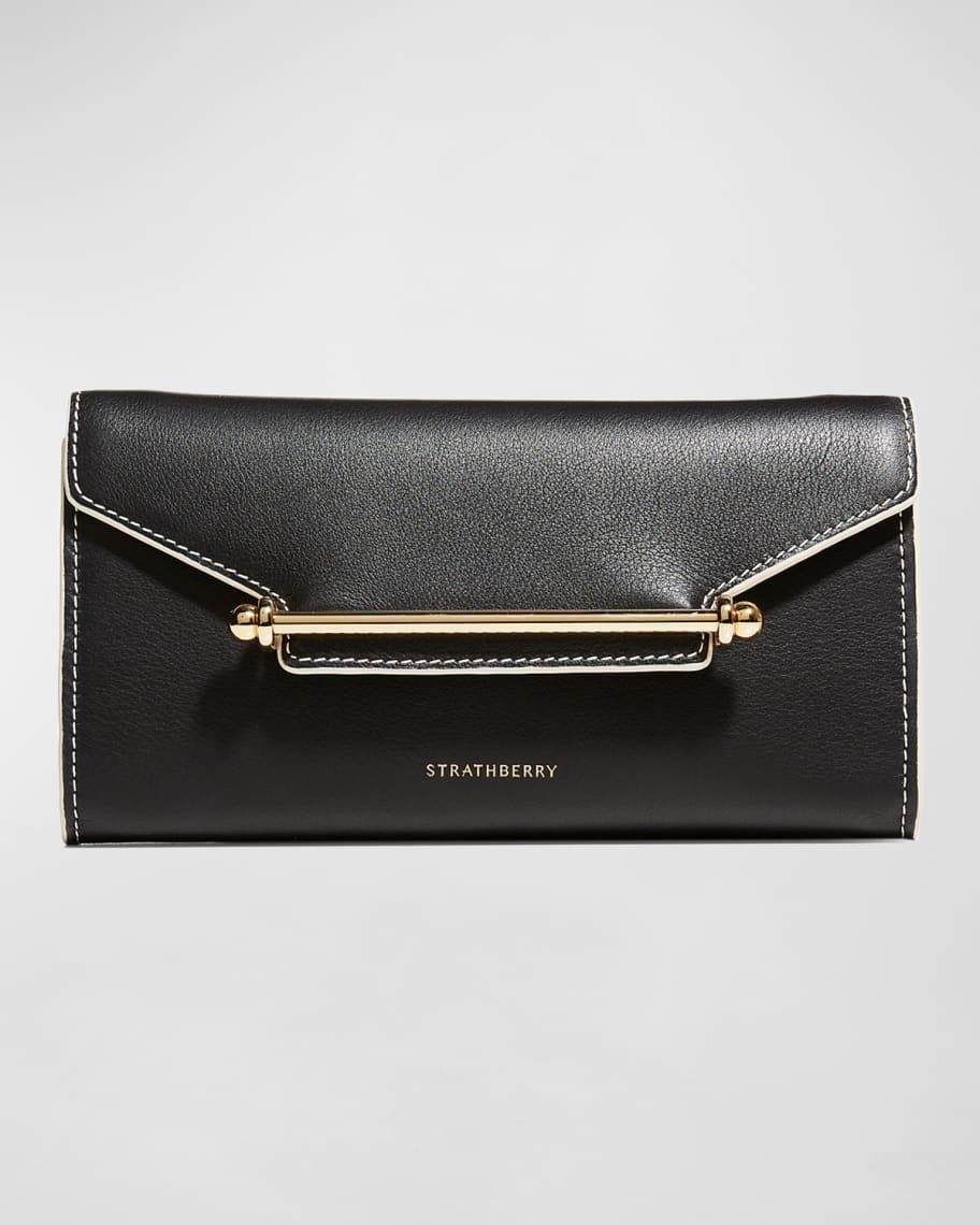 STRATHBERRY Multrees Flap Leather Wallet on Chain | Neiman Marcus
