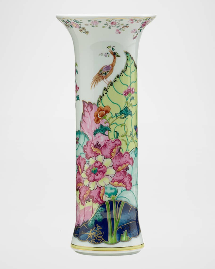 Mottahedeh Tobacco Leaf 9" Trumpet Vase