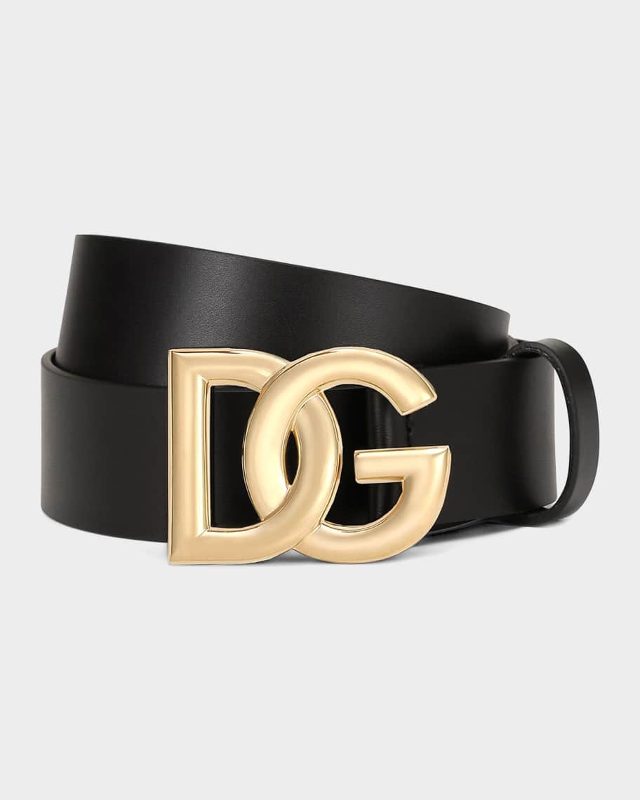 小物 Dolce&Gabbana spider buckle belt Dolce&Gabbana Men's Leather DG-Logo Buckle Belt | Neiman Marcus