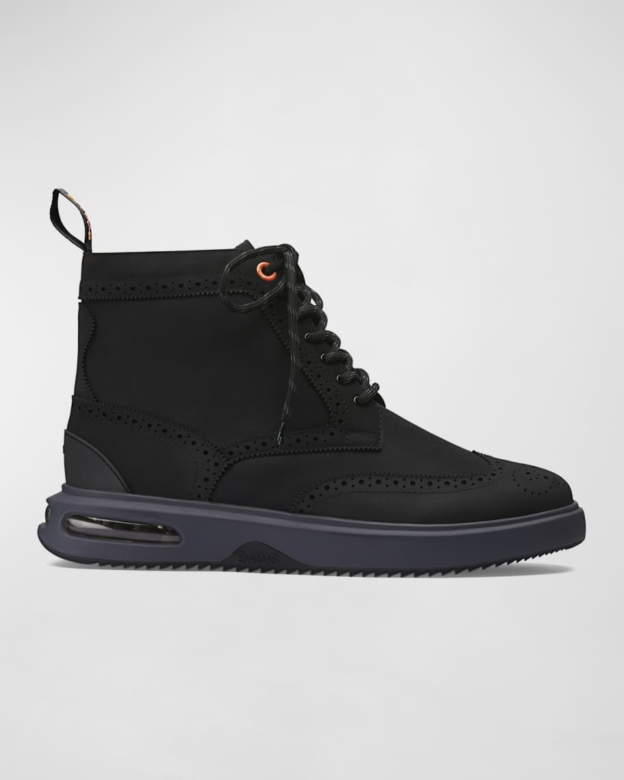 Swims Men's Charles Hybrid Water-Resistant Brogue Boots | Neiman