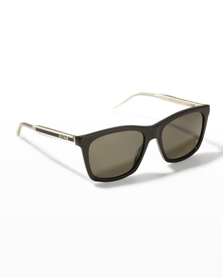 Gucci Men's Square Acetate Sunglasses Neiman Marcus