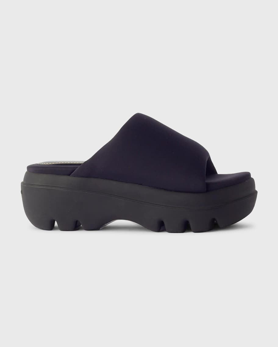 Proenza Schouler Storm Nylon Platform Slide Sandals