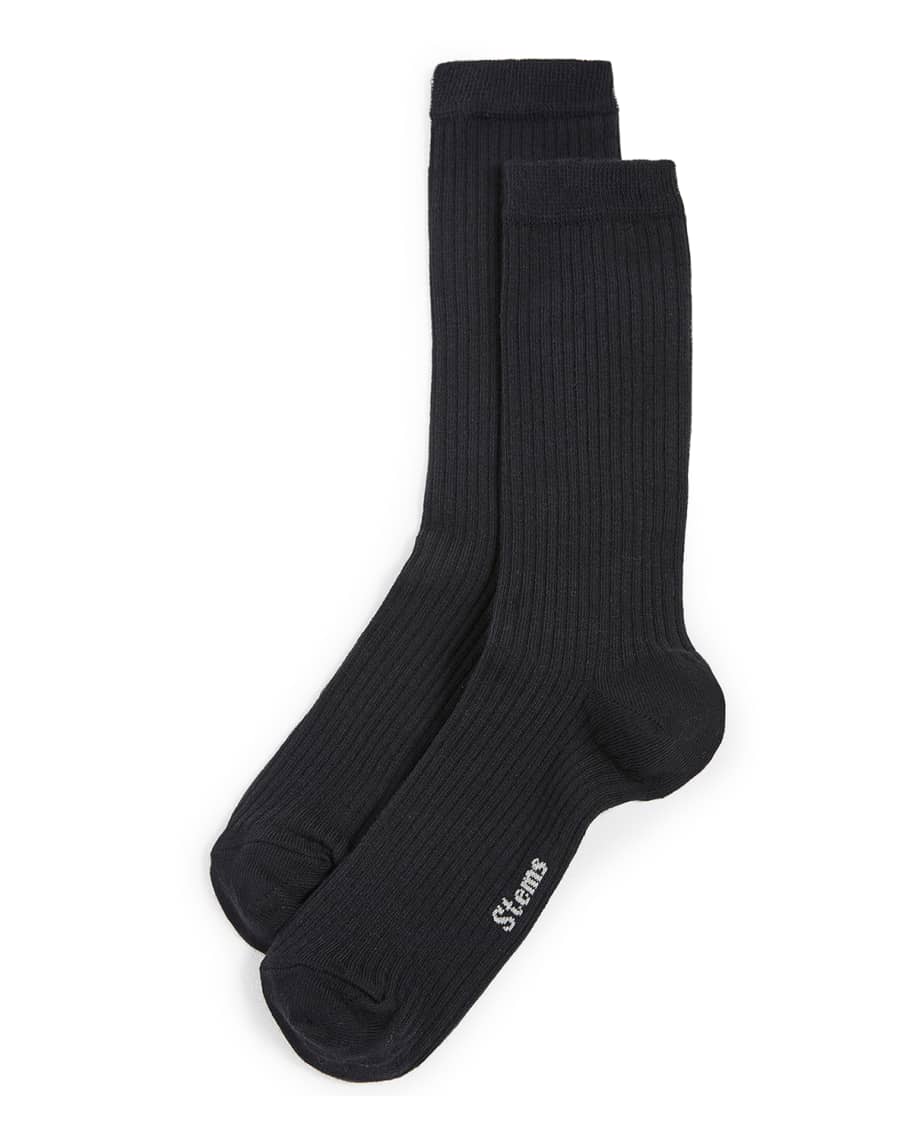 Stems Cashmere-Cotton Crew Socks | Neiman Marcus