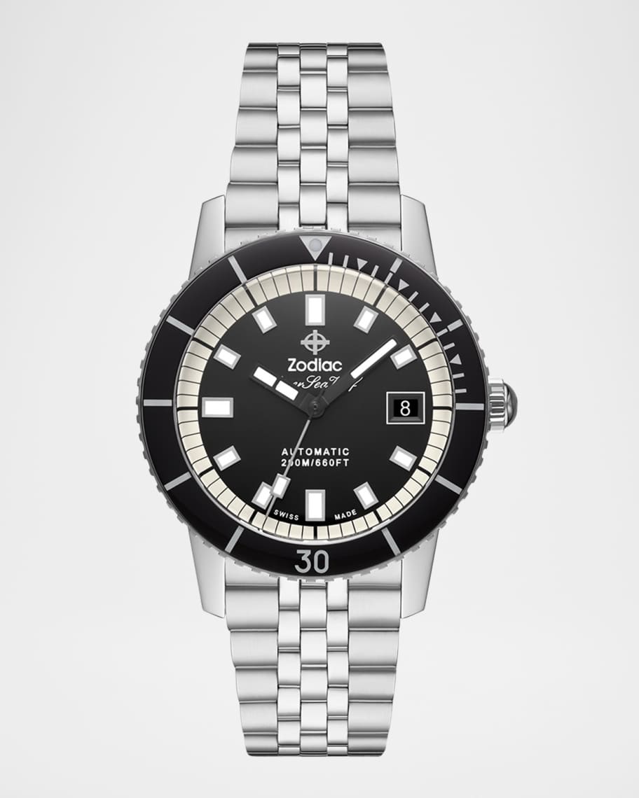 marine ZODIAC Men's Super Sea Wolf 53 Compression Bracelet Watch