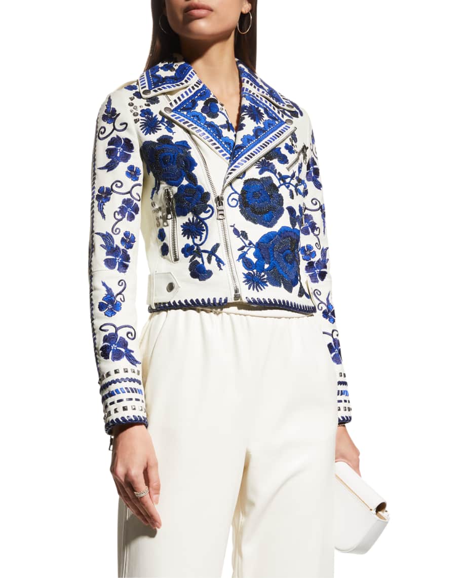 Alice Olivia Cody Leather Jacket Neiman Marcus