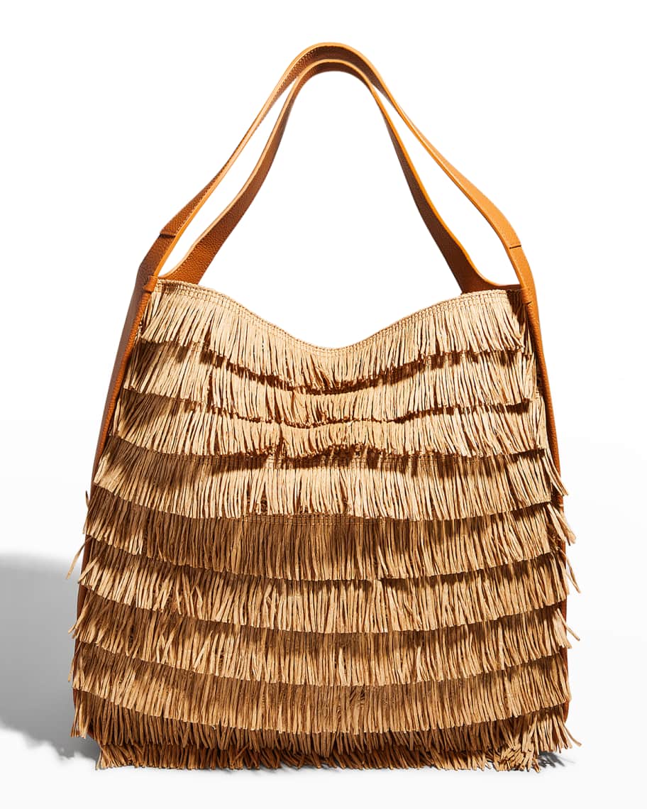 SIMONMILLER Banyan Fringe Straw Tote Bag | Neiman Marcus