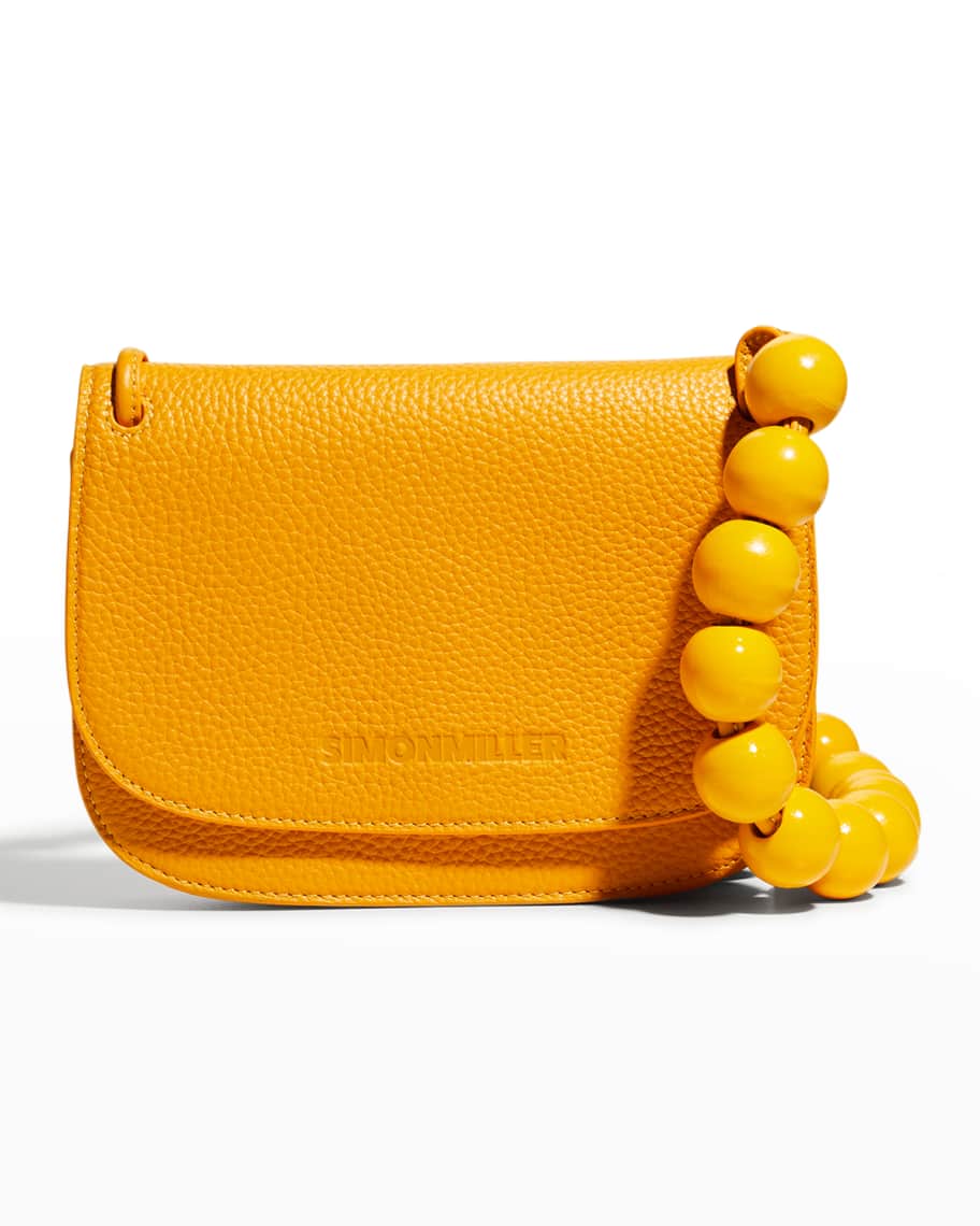 SIMONMILLER Ballsy Flap Leather Shoulder Bag | Neiman Marcus