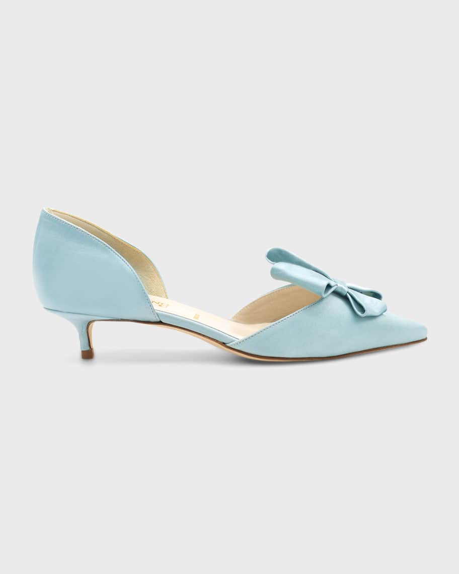 Blue kitten heel sandals deals