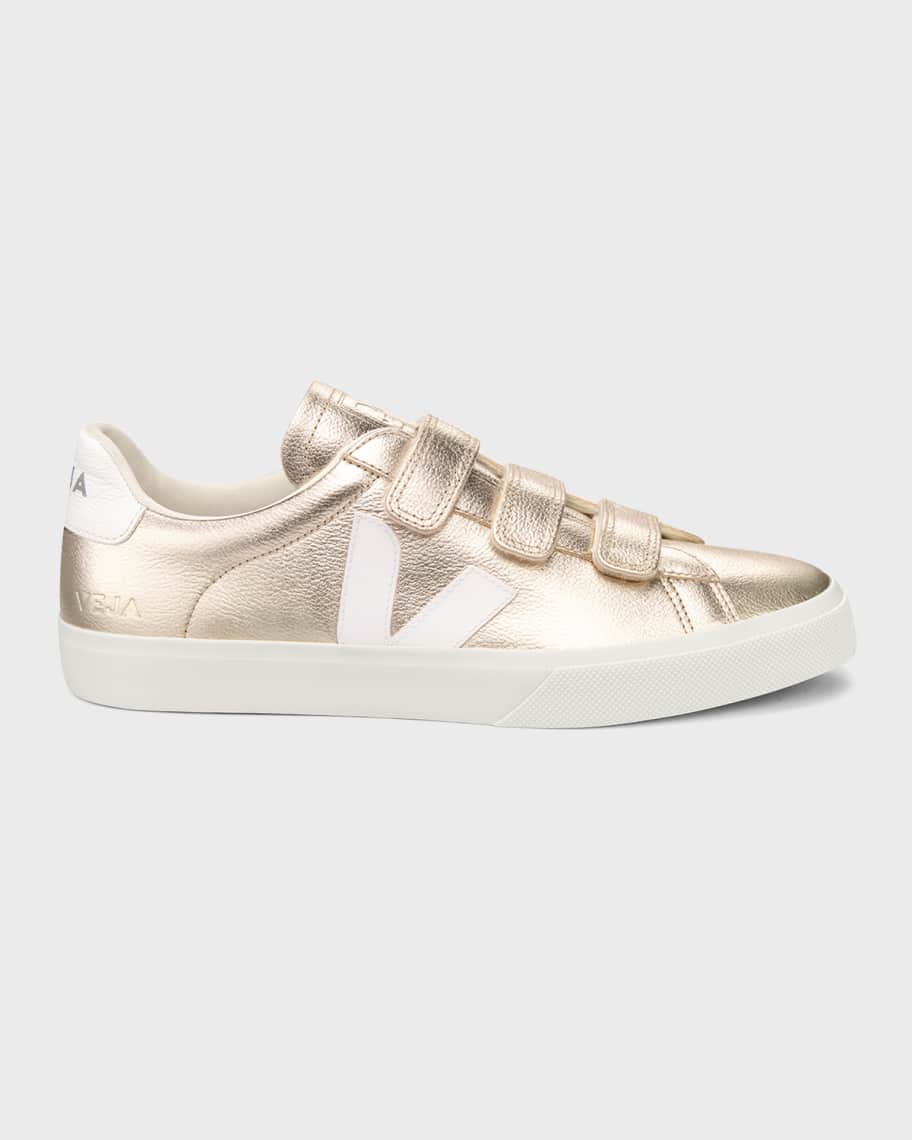 VEJA Recife Metallic Grip Trio Court Sneakers Neiman Marcus