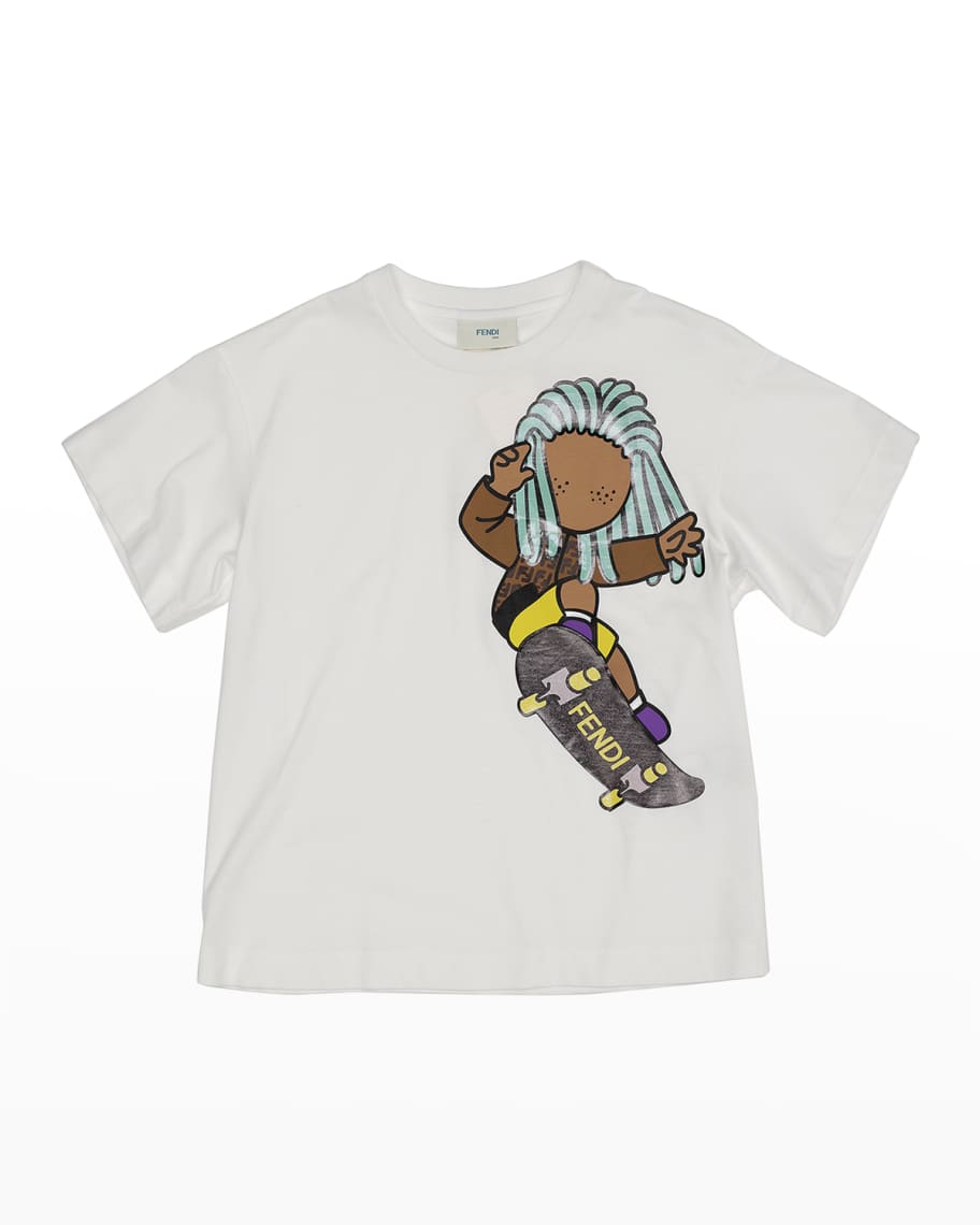 Fendi Boy s Logo Skateboard T Shirt Size 8 14 Neiman Marcus