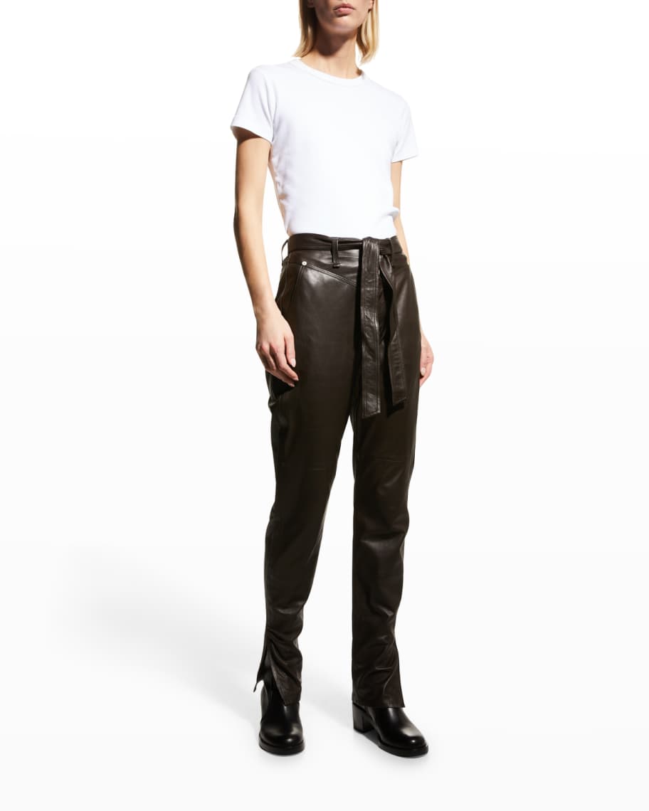Rag and bone leather new arrivals jeans