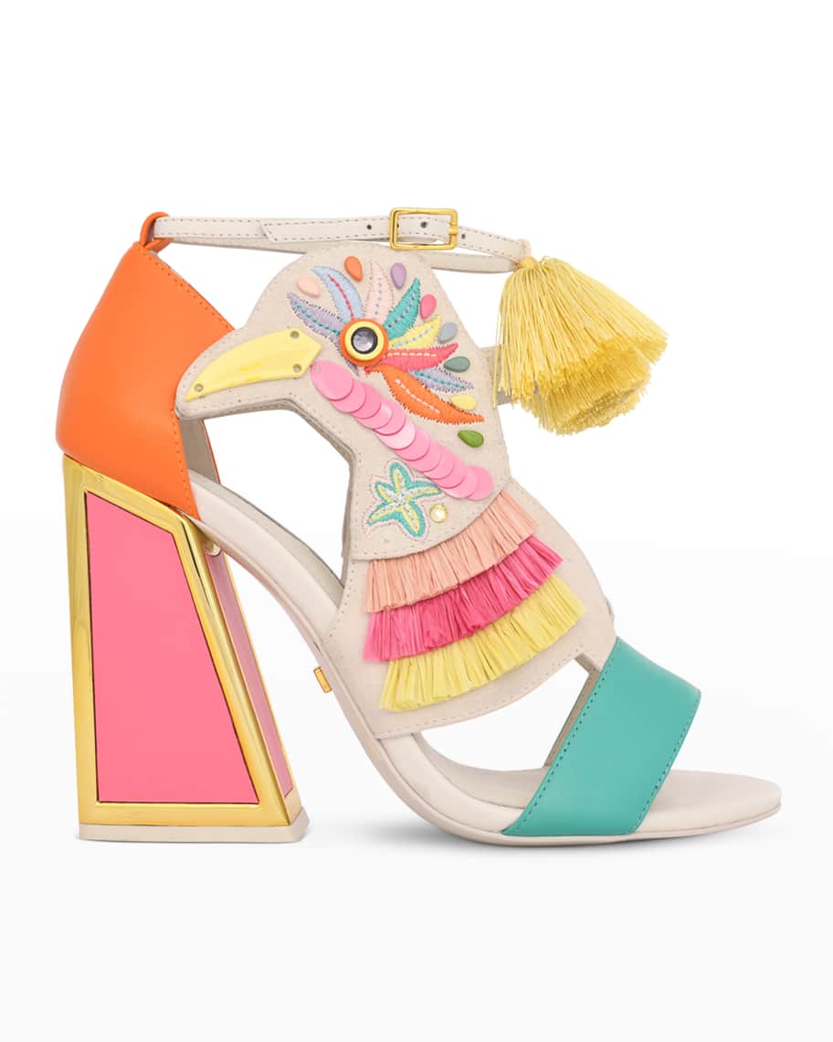 Kat Maconie Aya Multicolored Ankle Strap Sandals Neiman Marcus