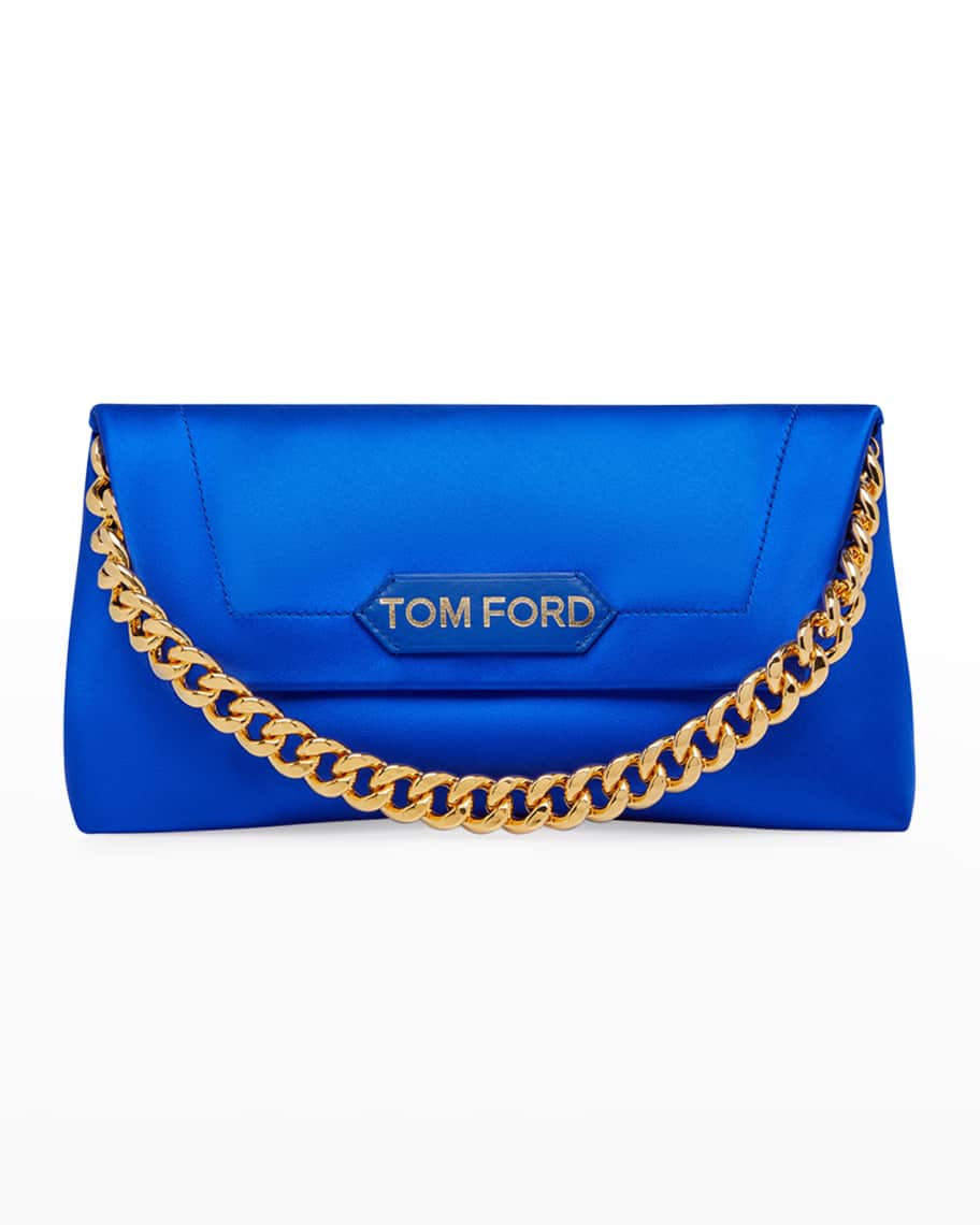 FORD Small Satin Chain Clutch Bag | Marcus