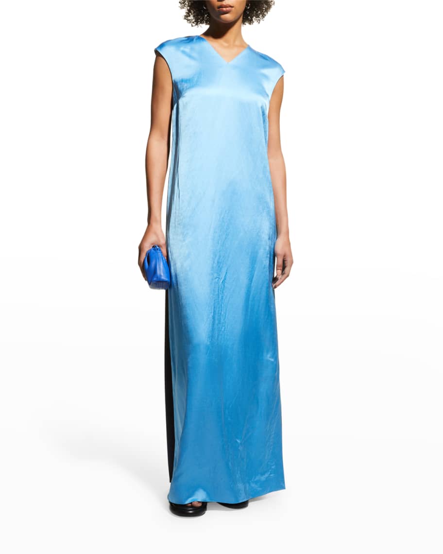 PARTOW Sloane Bicolor Satin Maxi Dress | Neiman Marcus