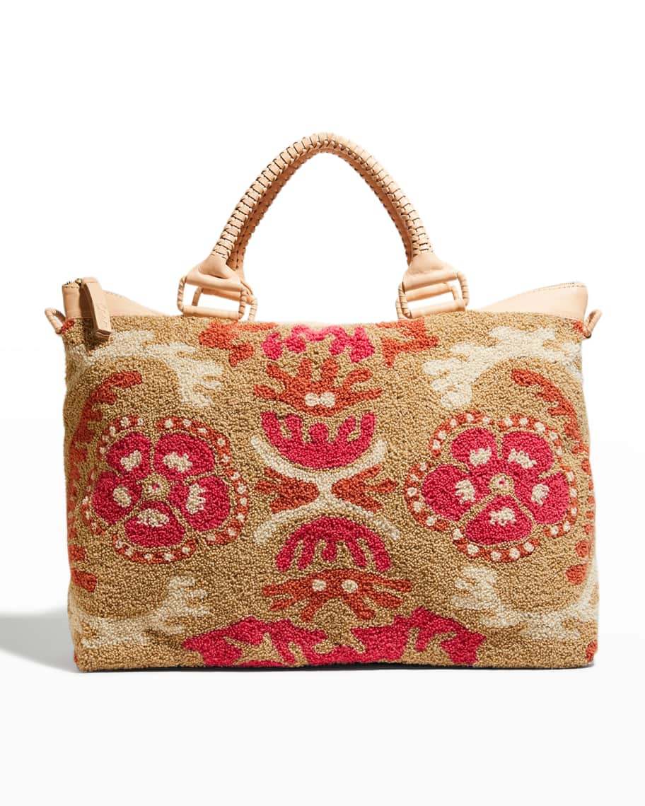 Cleobella Floral Textured Fabric Weekender Bag | Neiman Marcus