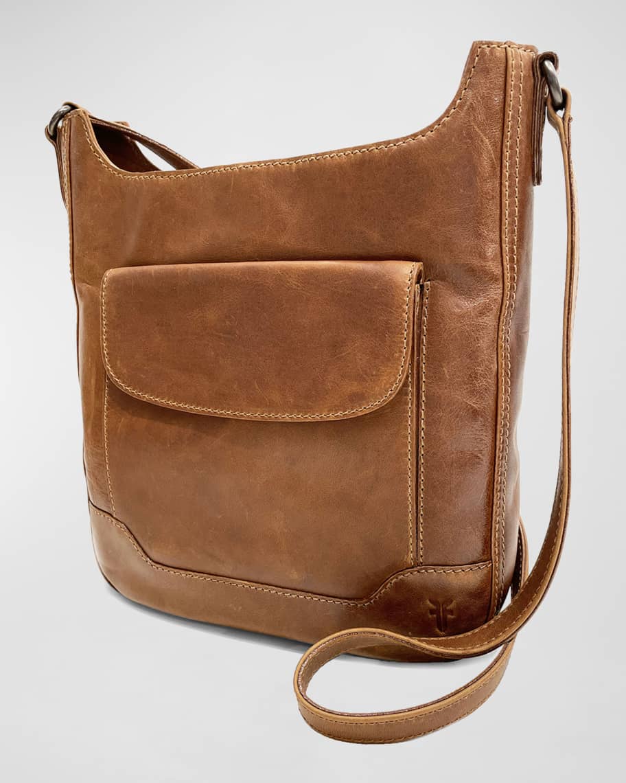 Frye Melissa Magazine Burnished Leather Crossbody Bag Neiman Marcus