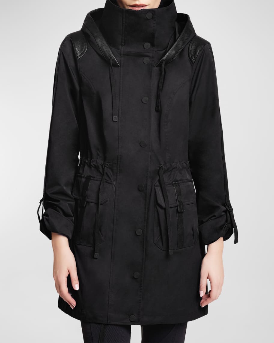 Blanc Noir Solid Hooded Anorak Jacket Neiman Marcus