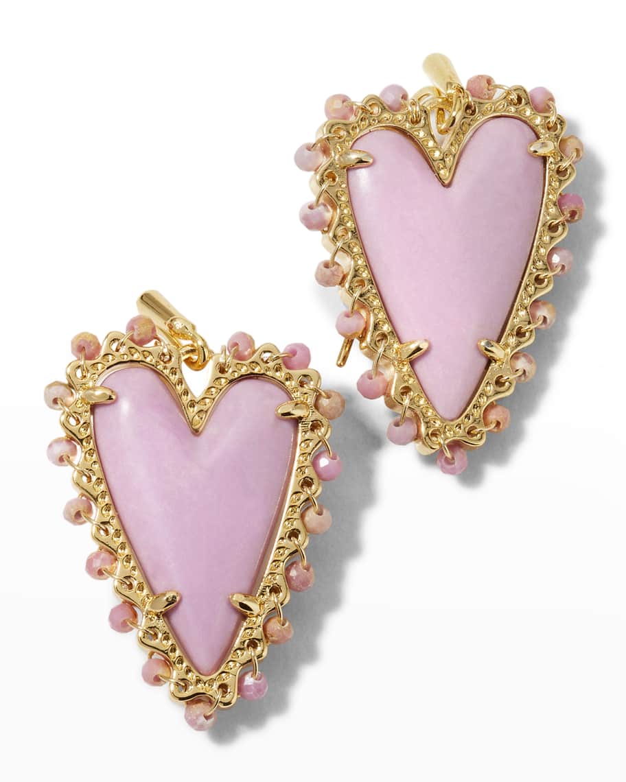 Kendra Scott Beaded Ansley Heart Drop Earrings Neiman Marcus