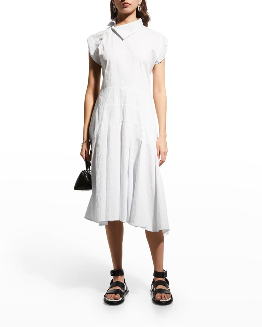 Dawei Studio Cap-Sleeve Tiered Dress | Neiman Marcus
