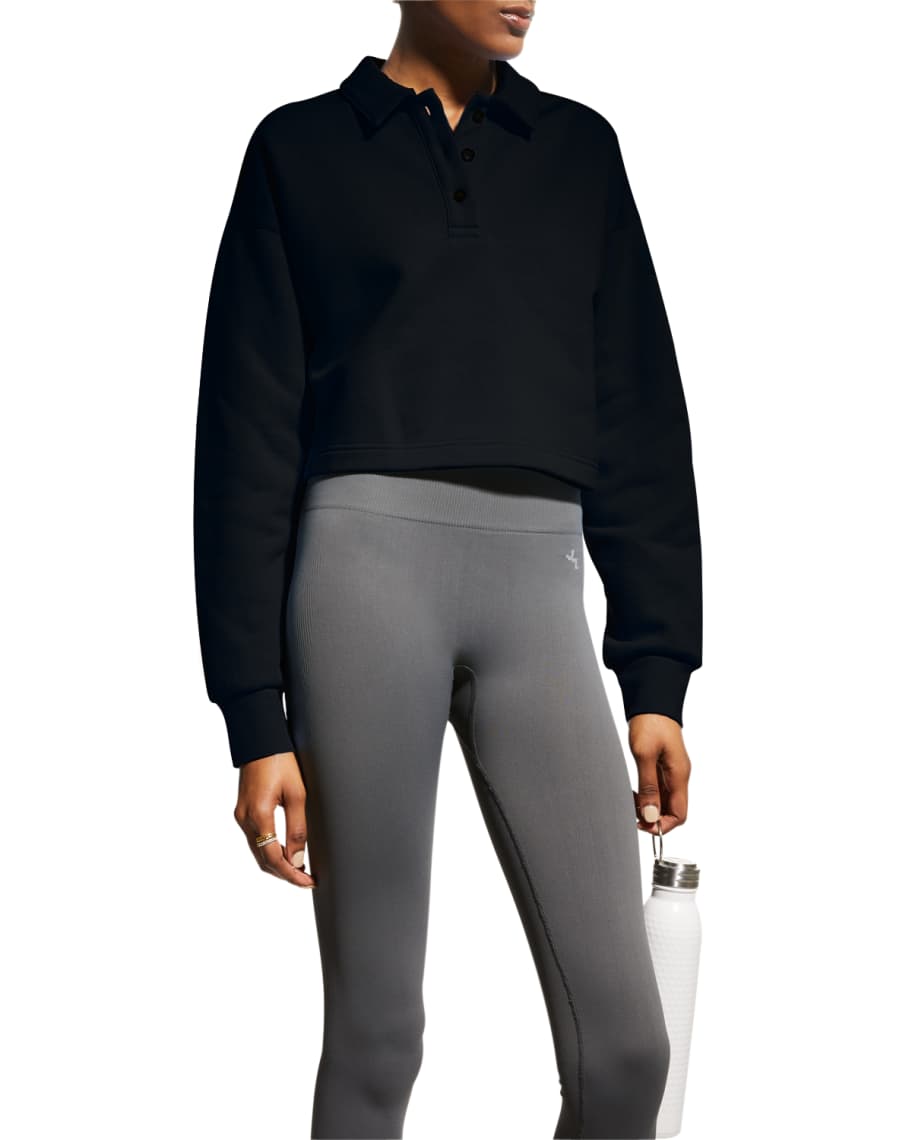Alo Yoga Polo Club Henley Pullover Sweatshirt | Neiman Marcus