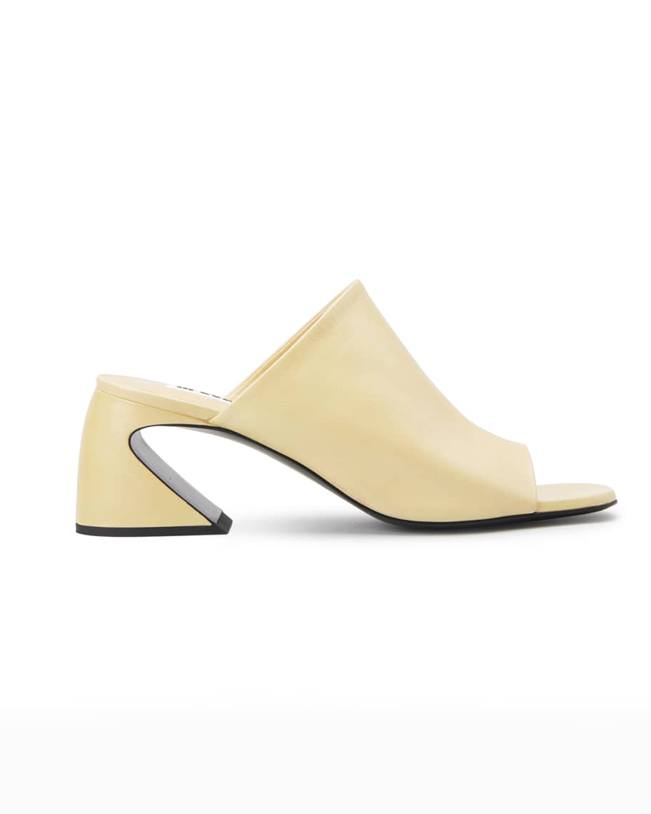 サンダル・ミュール Jil Sander Tripon Gathered Leather Slide Sandals Jil Sander Leather slides Jil Sander