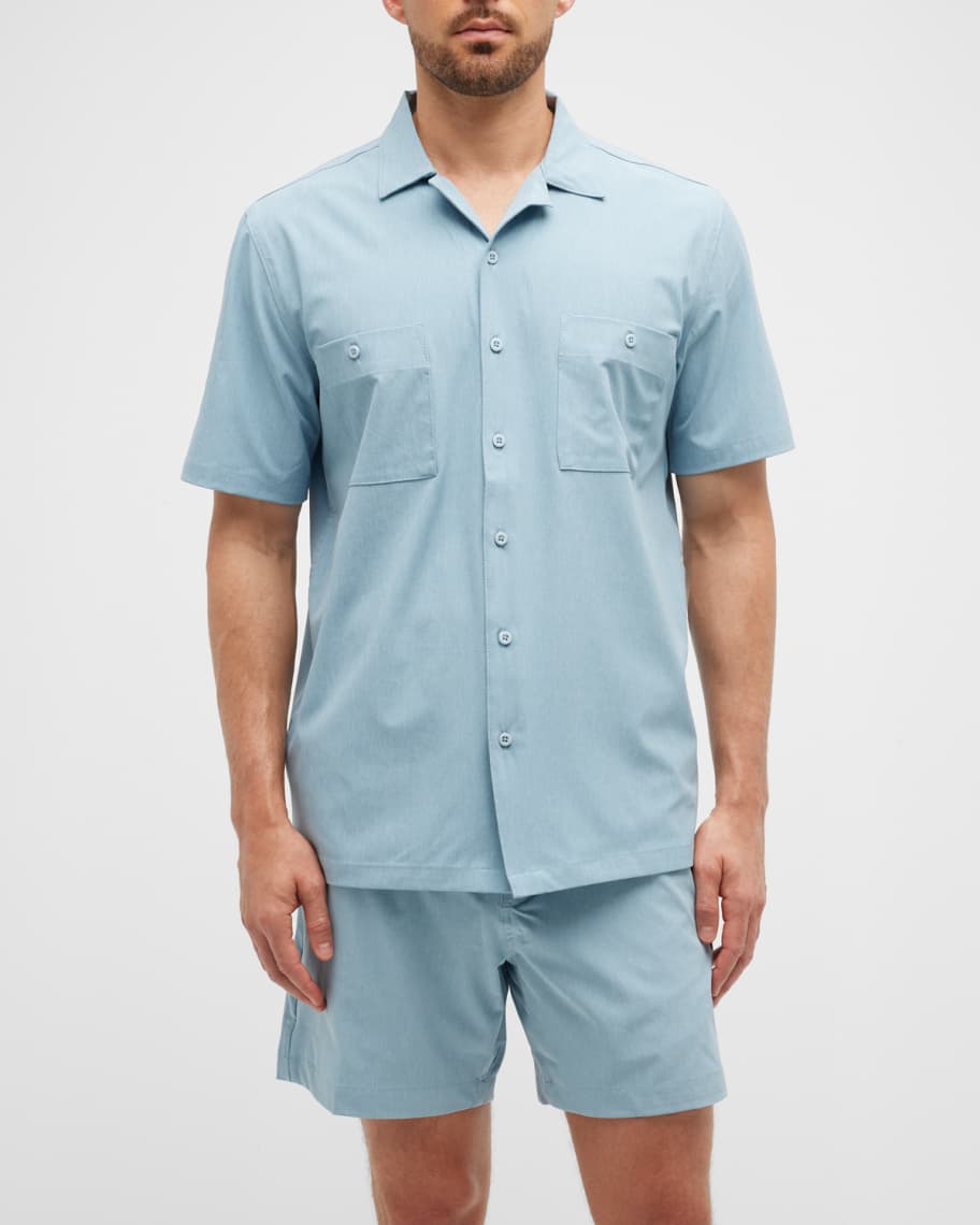 Onia Men's Versality Stretch Camp Shirt | Neiman Marcus