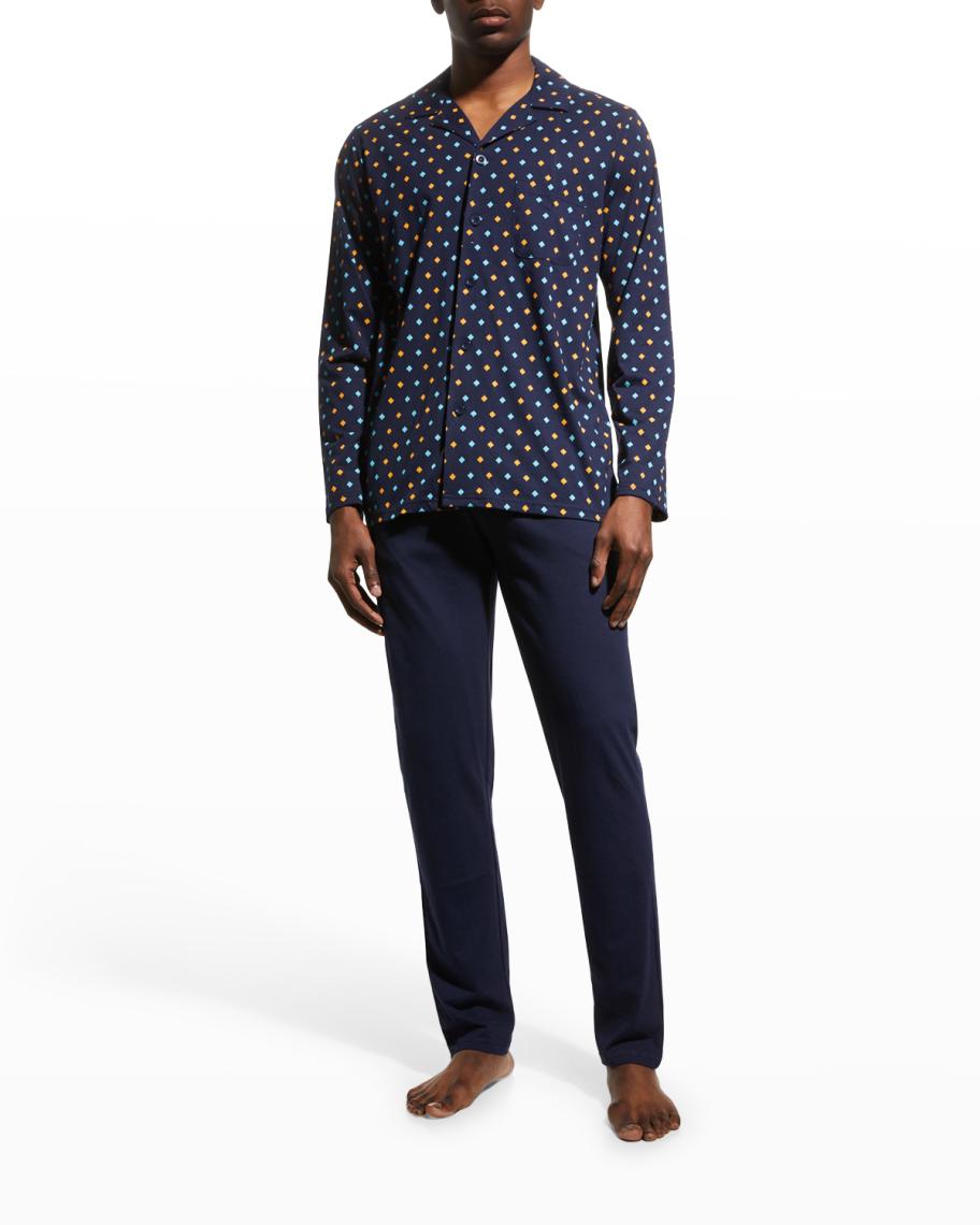 HOM Men's Matching Cotton Long Pajama Set | Neiman Marcus