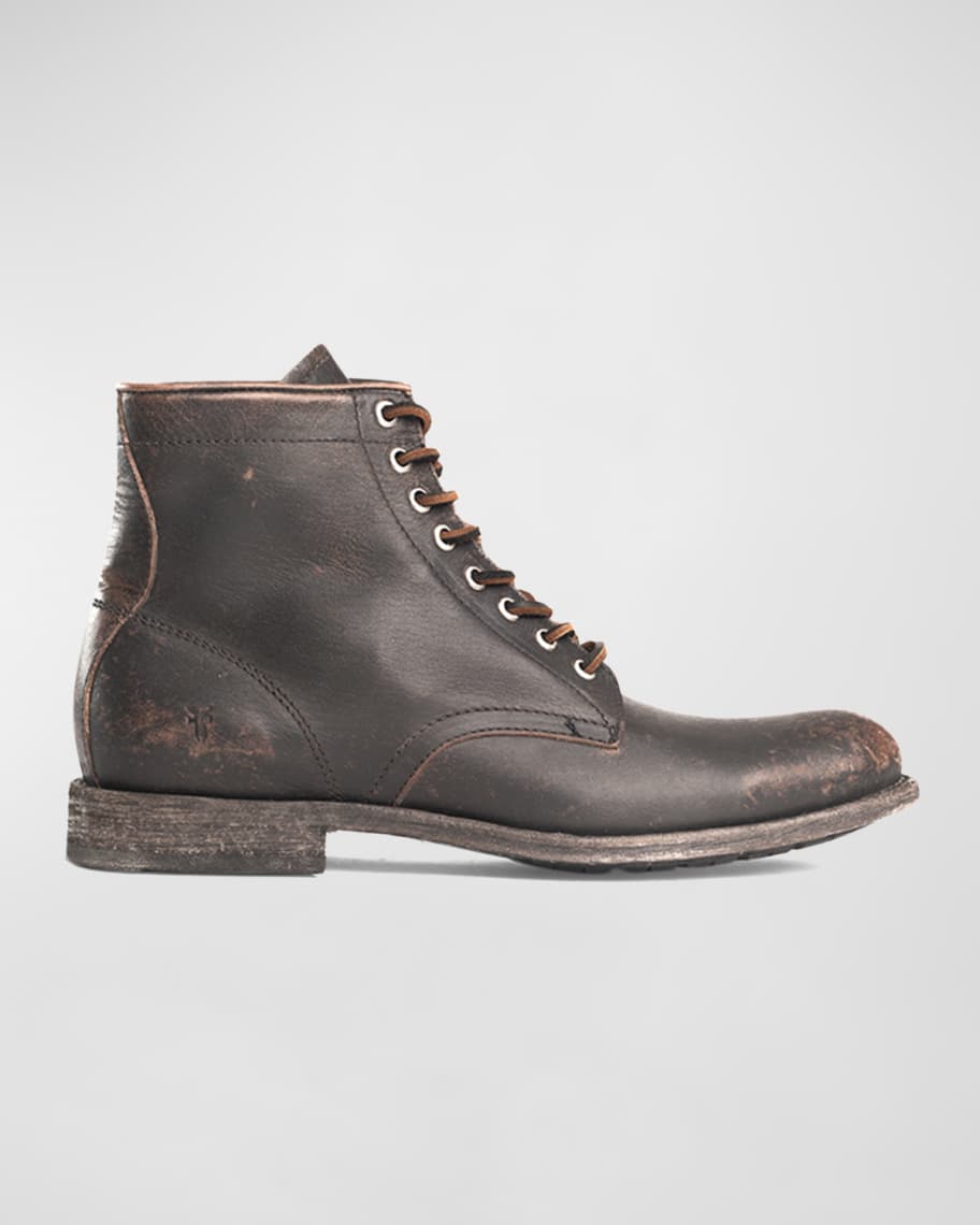 Frye Men's Tyler Burnished Leather Ankle Boots | Neiman Marcus