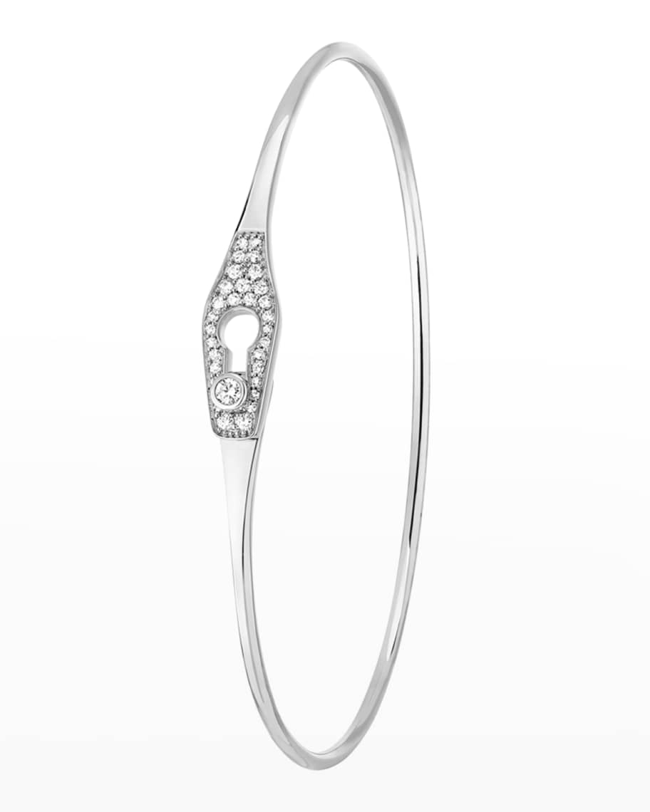 DINH VAN White Gold Secure Flex Bracelet with Diamond Neiman Marcus