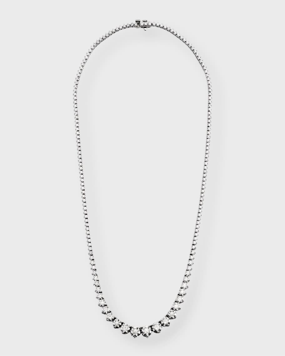 Neiman Marcus Diamonds 18k White Gold Graduated Diamond Necklace