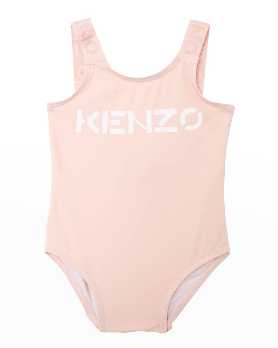 Kenzo Girl's Logo One-Piece Swimsuit, Size 6-18M | Neiman Marcus