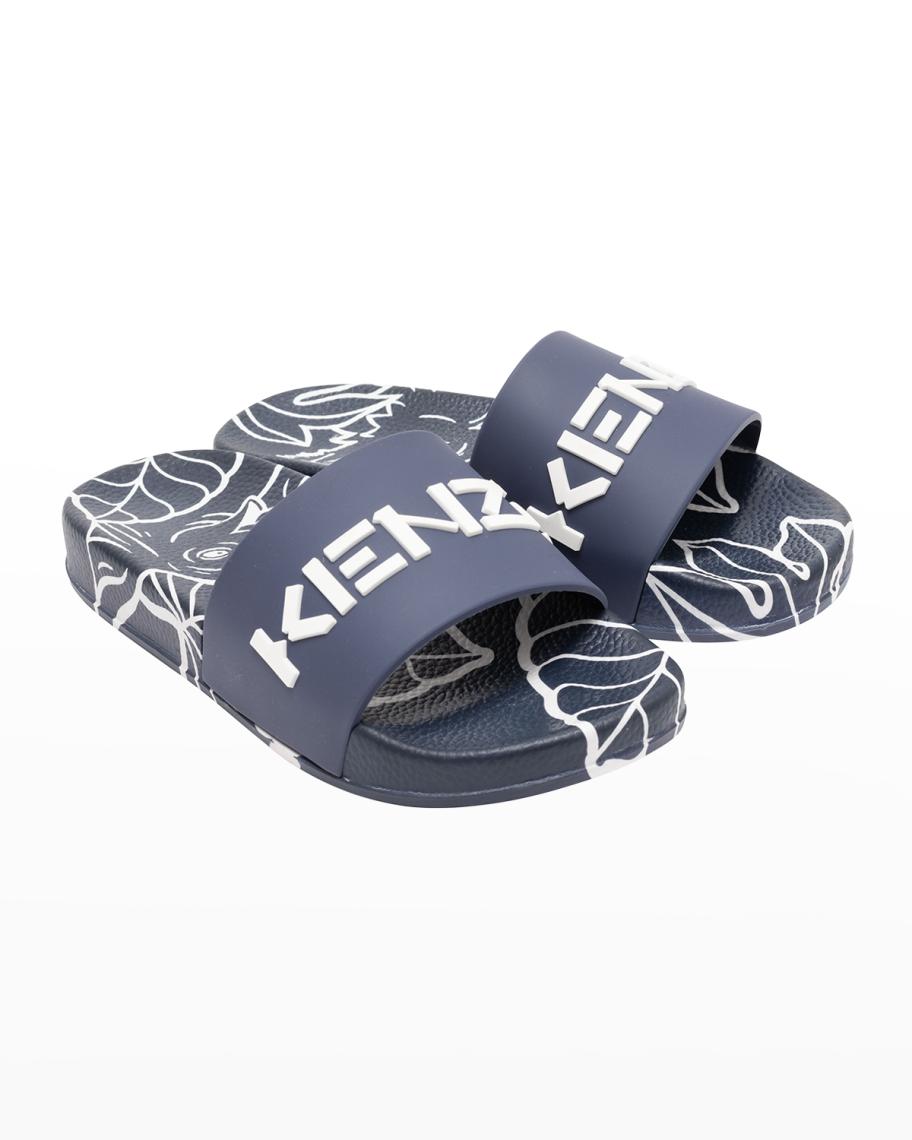 Kenzo White Slide Sandals with Blue & Black Tiger Logo AzuraMart - Kenzo Sandals Lisence - Off White - Eur 38 main image 3