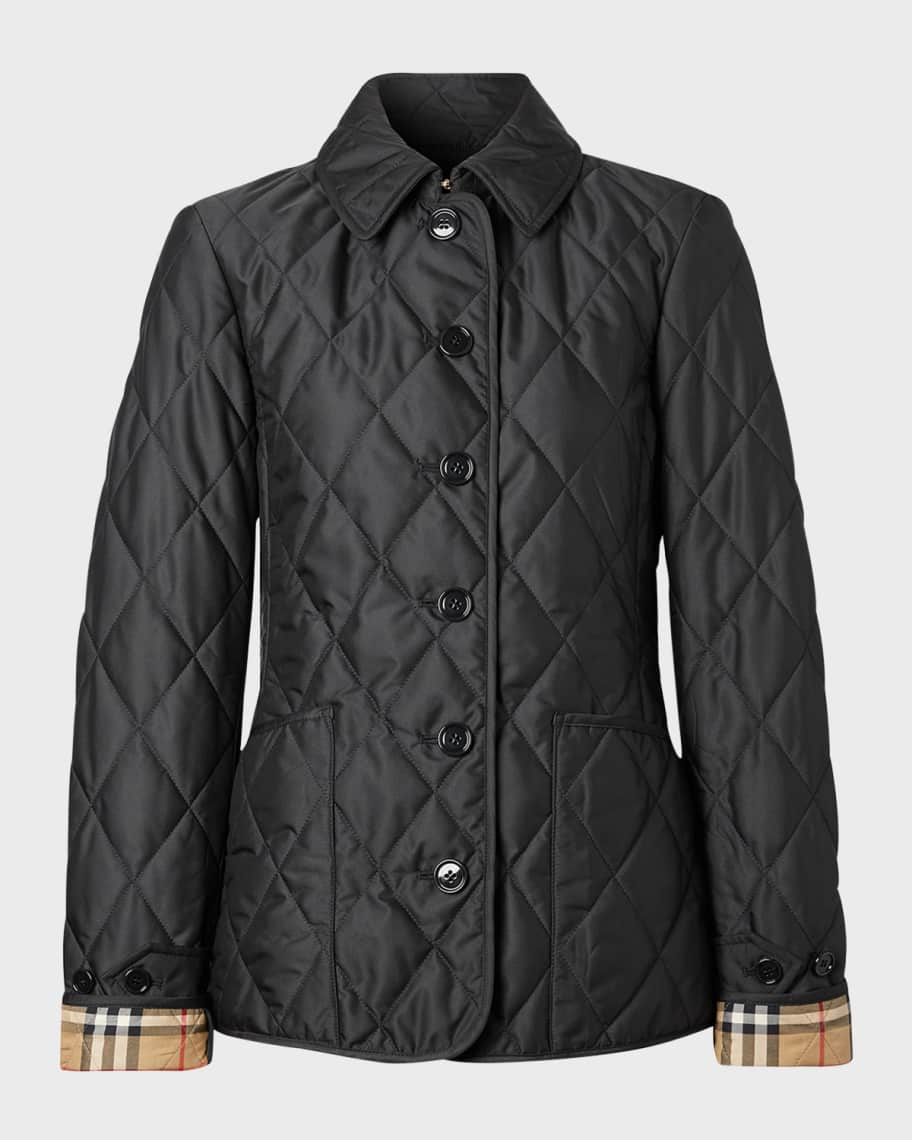 Monogram Quilted Hooded Blouson, Black, Contact Seller for Other Sizes