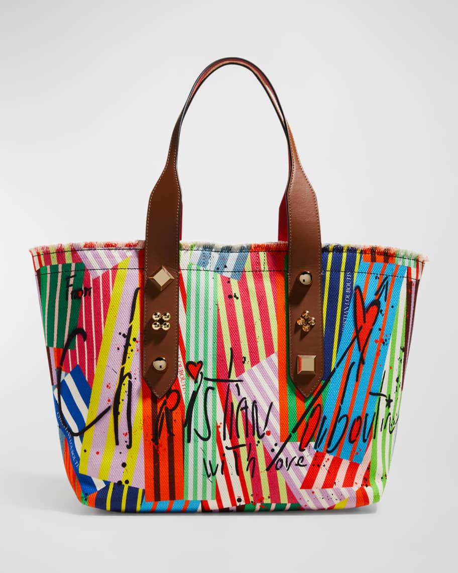 Christian Louboutin Frangibus Medium Striped Patchwork Tote Bag